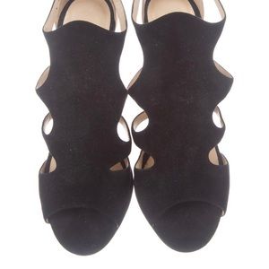 Jimmy Choo suede color block t-strap pumps sz 39.5